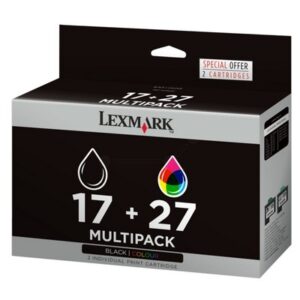 80d2952; cartuccia lexmark 80d2952 multipack 17/27 (conf. da 2 pz.) originale nero + colore; cartucce lexmark
