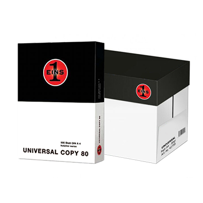 ca-a480unico; carta a4 universal copy black 80gr confezione da 5 risme da 500 fogli; carta per stampanti e fotocopiatrici